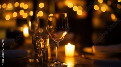 Wallpaper Mural Wine glass and candlelight Torontodigital.ca