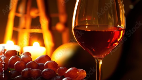 Wallpaper Mural Wine glass and candlelight Torontodigital.ca