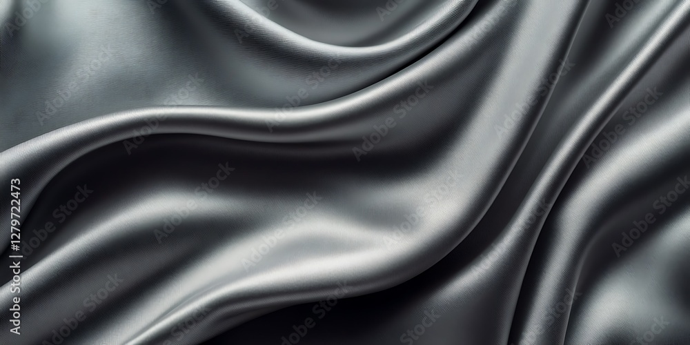 Silver Silk Fabric Texture for Background, Luxury, Elegant Silver Silk Fabric Texture for Background, Luxury, Elegant
