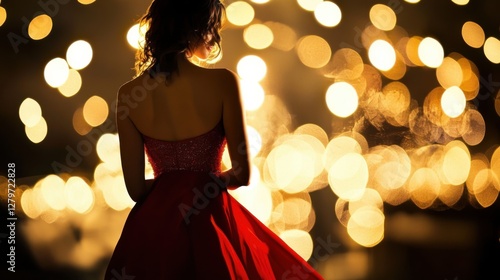 Wallpaper Mural Woman in a red dress Torontodigital.ca