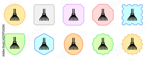 Editable leaves rake vector icon. Gardening, landscaping, horticulture. Part of a big icon set family. Perfect for web and app interfaces, presentations, infographics, etc