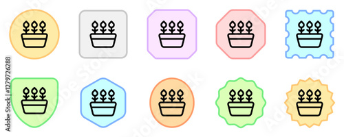 Editable potted flowers, plant vector icon. Gardening, landscaping, horticulture. Part of a big icon set family. Perfect for web and app interfaces, presentations, infographics, etc
