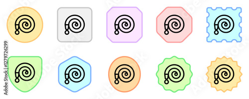 Editable garden hose vector icon. Gardening, landscaping, horticulture. Part of a big icon set family. Perfect for web and app interfaces, presentations, infographics, etc