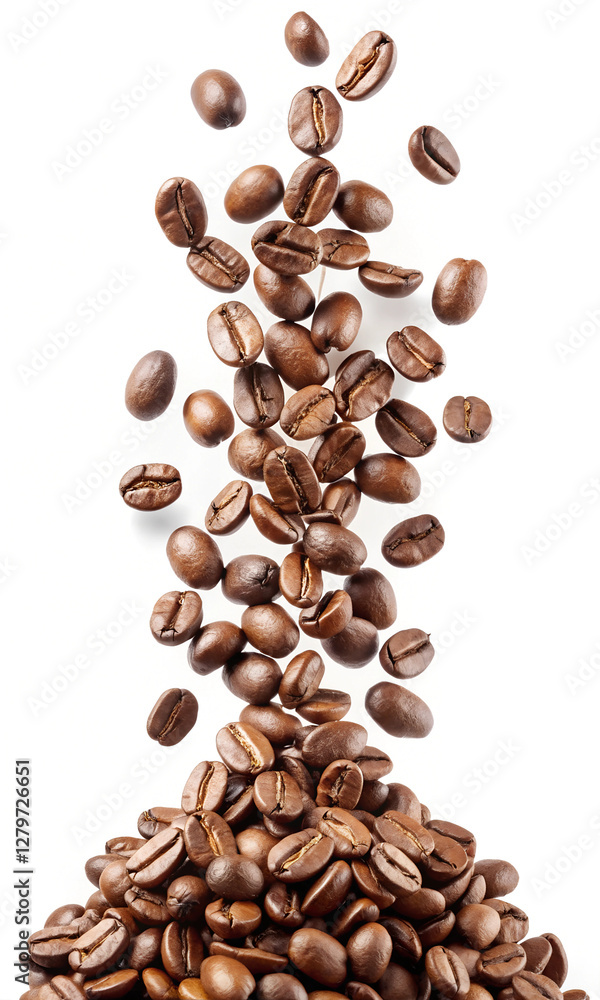 Obraz premium falling coffee beans