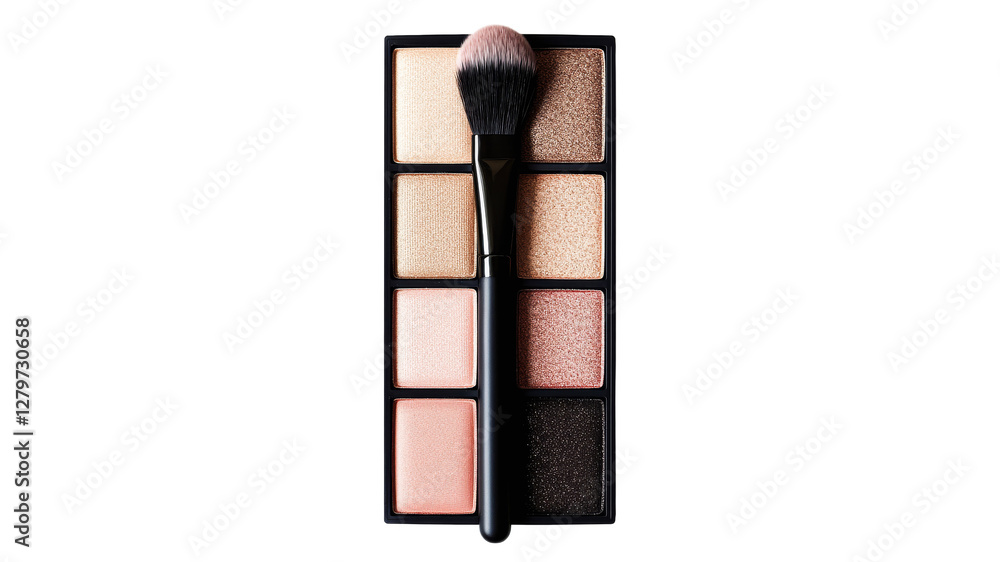 Makeup palette and brush for creating looks Makeup palette and brush for creating looks