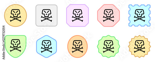 Editable danger skull vector icon. Video game, game elements. Part of a big icon set family. Perfect for web and app interfaces, presentations, infographics, etc