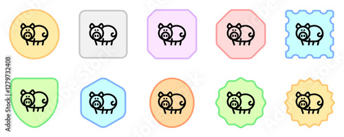 Editable pig, sow, boar vector icon. Animal, farm, livestock. Part of a big icon set family. Perfect for web and app interfaces, presentations, infographics, etc