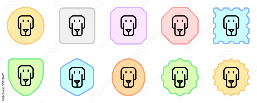 Editable dog head vector icon. Veterinary, animal, pet care, pet shop. Part of a big icon set family. Perfect for business, web and app interfaces, presentations, infographics, etc