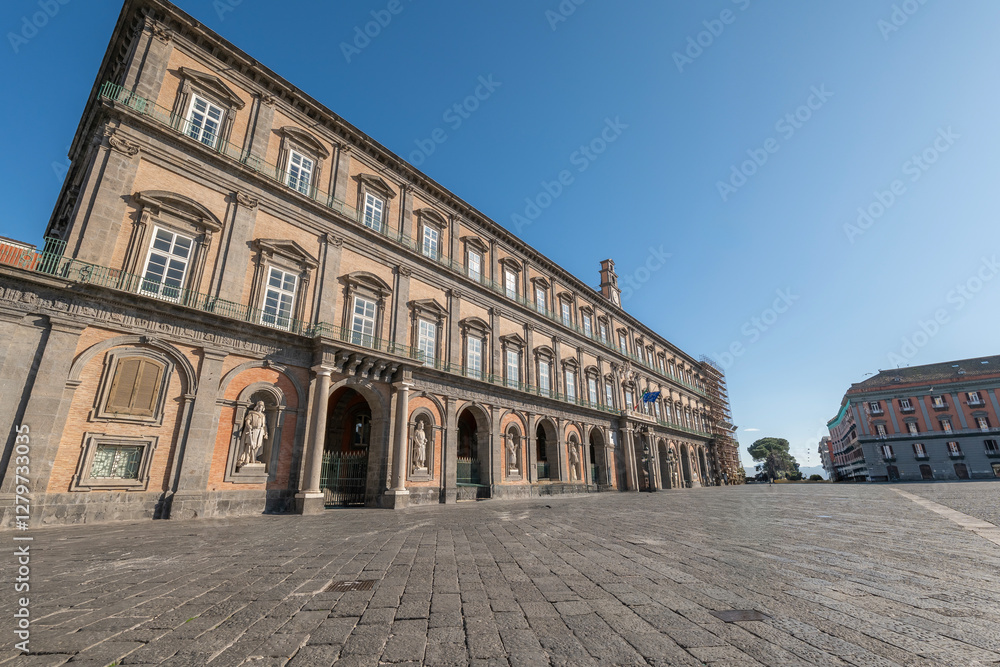 Obraz premium Sections and details from the streets of Naples the capital of the Campania region and the 3rd largest city in Italy