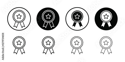 best seller icon Black line art vector logo set