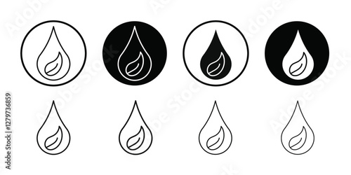 hypoallergenic icon Black line art vector logo set