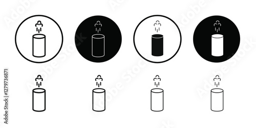 Humidifier icon Black line art vector logo set