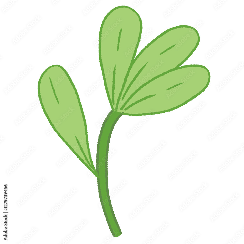 cute green leaves doodle hand drawn illustration cute green leaves doodle hand drawn illustration