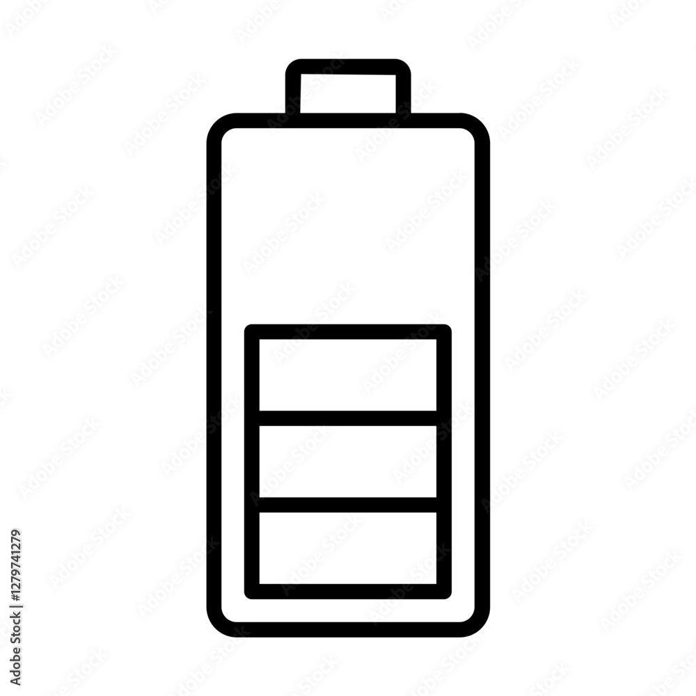 Black single low battery indicator line icon, simple charging flat design vector pictogram, infographic interface elements for app logo web button ui ux isolated on white background Black single low battery indicator line icon, simple charging flat design vector pictogram, infographic interface elements for app logo web button ui ux isolated on white background