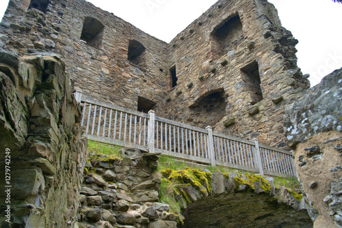 Ruins of Drumin Castle near Glenlivet Moray, Scotland
