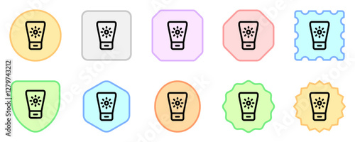 Editable sunblock vector icon. Cosmetics, makeup, skincare, beauty. Part of a big icon set family. Perfect for web and app interfaces, presentations, infographics, etc