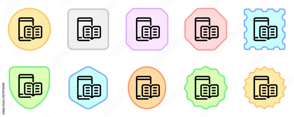 Editable e-book reader app vector icon. Online learning, course, tutorial. Part of a big icon set family. Perfect for web and app interfaces, presentations, infographics, etc Editable e-book reader app vector icon. Online learning, course, tutorial. Part of a big icon set family. Perfect for web and app interfaces, presentations, infographics, etc