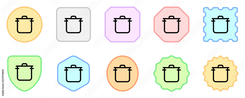 Editable cooking pot vector icon. Food, restaurant. Part of a big icon set family. Perfect for web and app interfaces, presentations, infographics, etc Editable cooking pot vector icon. Food, restaurant. Part of a big icon set family. Perfect for web and app interfaces, presentations, infographics, etc