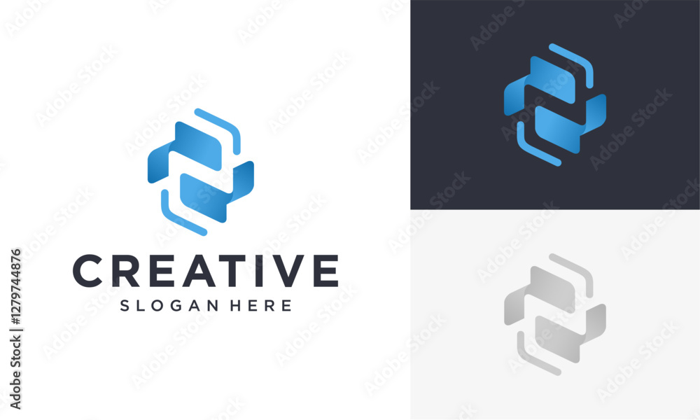 Obraz premium initial n vector logo 