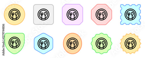 Editable meals, plate, fork, spoon vector icon. Food, restaurant. Part of a big icon set family. Perfect for web and app interfaces, presentations, infographics, etc