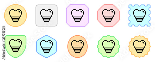 Editable dental implant vector icon. Dentistry, healthcare, medical. Part of a big icon set family. Perfect for web and app interfaces, presentations, infographics, etc