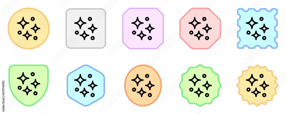 Editable sparkle and bubble vector icon. Part of a big icon set family. Perfect for web and app interfaces, presentations, infographics, etc Editable sparkle and bubble vector icon. Part of a big icon set family. Perfect for web and app interfaces, presentations, infographics, etc