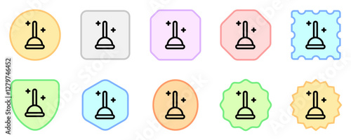 Editable toilet plunger vector icon. Part of a big icon set family. Perfect for web and app interfaces, presentations, infographics, etc