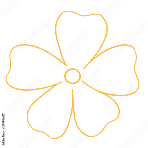 cute white flower doodle hand drawn line art illustration