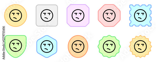 Editable upset, angry, frowned face vector icon. Part of a big icon set family. Perfect for web and app interfaces, presentations, infographics, etc