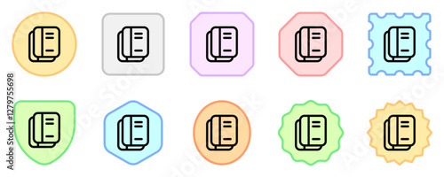 Editable books, notebooks, textbooks, journal, diary vector icon. Part of a big icon set family. Perfect for web and app interfaces, presentations, infographics, etc