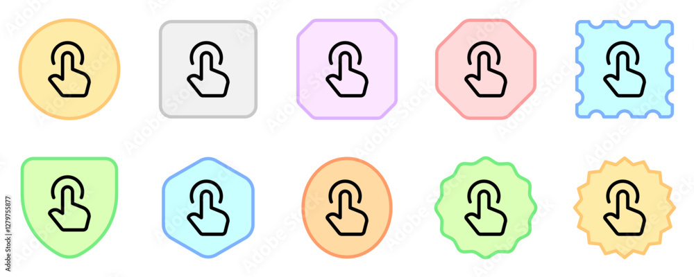 Editable one finger hold vector icon. Part of a big icon set family. Perfect for web and app interfaces, presentations, infographics, etc Editable one finger hold vector icon. Part of a big icon set family. Perfect for web and app interfaces, presentations, infographics, etc