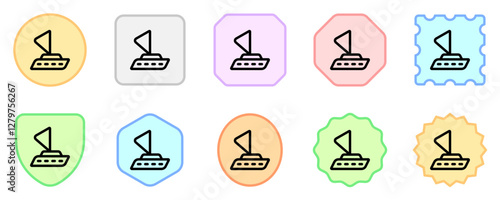 Editable sailboat vector icon. Vehicles, transportation, travel. Part of a big icon set family. Perfect for web and app interfaces, presentations, infographics, etc