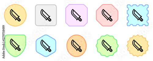 Editable knife, machete, hunting knife vector icon. Part of a big icon set family. Perfect for web and app interfaces, presentations, infographics, etc