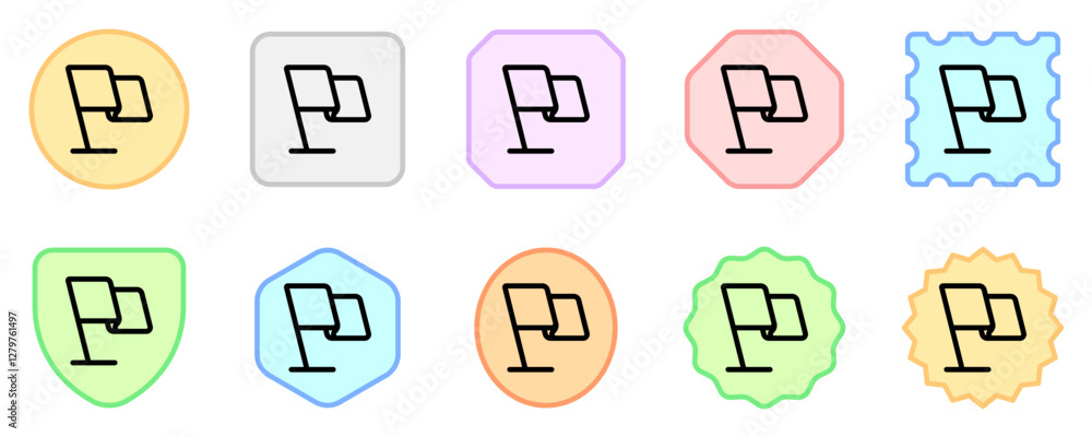 Editable flag vector icon. Part of a big icon set family. Perfect for web and app interfaces, presentations, infographics, etc Editable flag vector icon. Part of a big icon set family. Perfect for web and app interfaces, presentations, infographics, etc