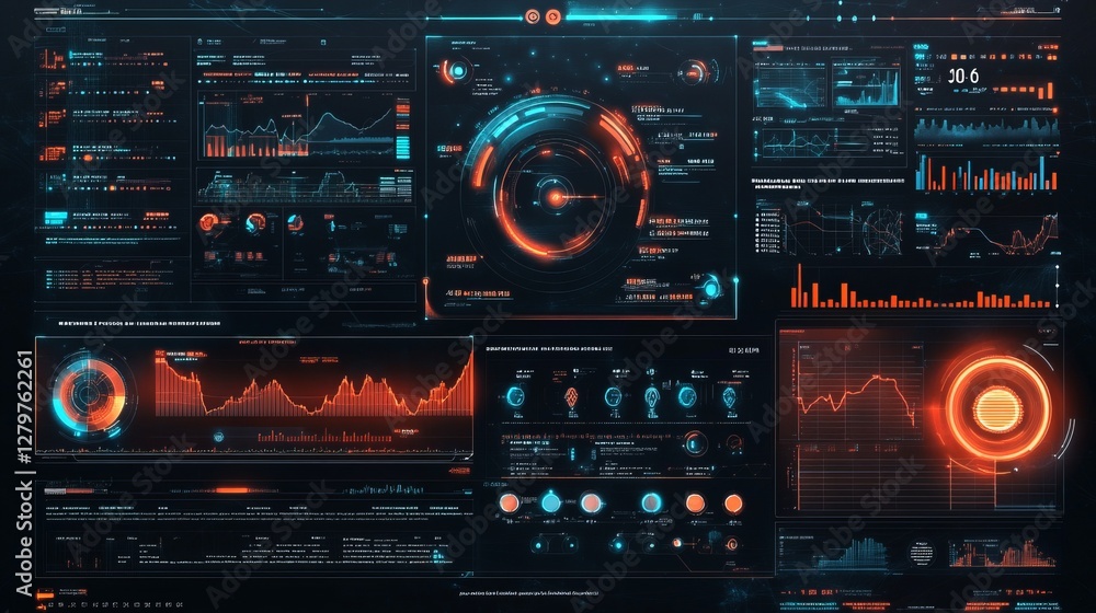 Futuristic Holographic Data Chart Futuristic Holographic Data Chart