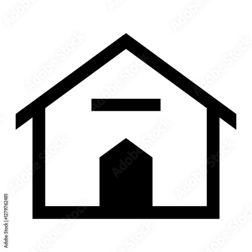 house icon with a simple minimalistic design.