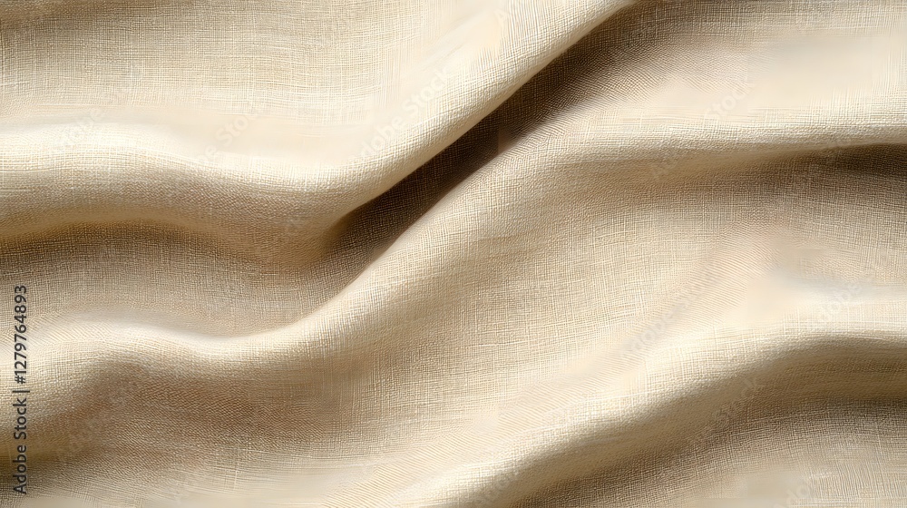 Fototapeta premium Soft Cream Fabric Texture With Elegant Flow And Subtle Patterns