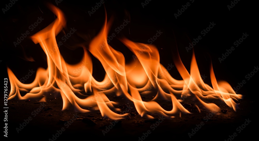 A close-up view of vibrant flames against a dark background, showcasing movement and energy. A close-up view of vibrant flames against a dark background, showcasing movement and energy.