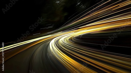 Exciting Night Road Drive Captured with Motion Blur Technique