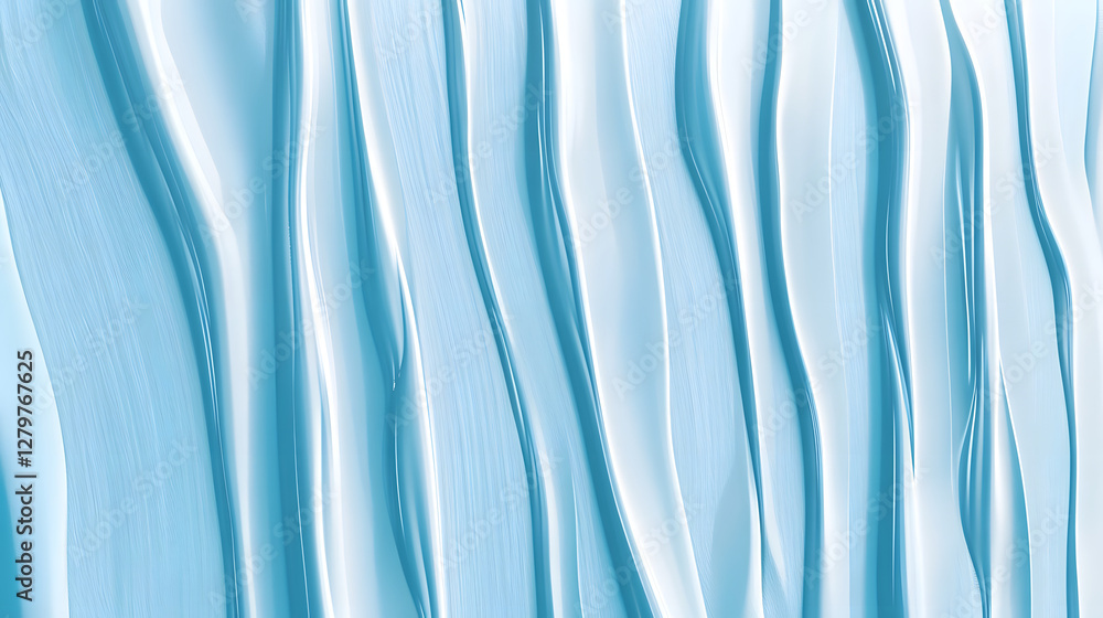 Obraz premium Abstract Blue Wavy Lines Pattern