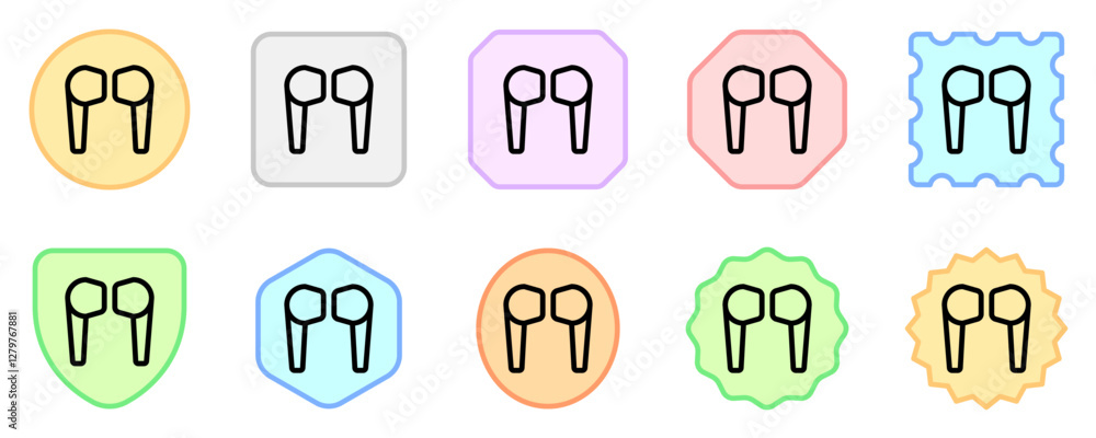Fototapeta premium Editable vector wireless earphones icon. Part of a big icon set family. Perfect for web and app interfaces, presentations, infographics, etc