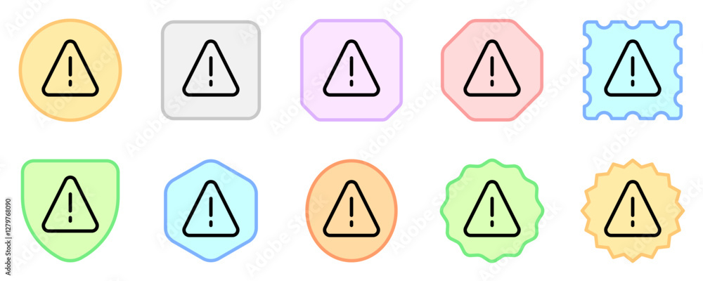 Editable vector alert warning danger triangle icon. Part of a big icon set family. Perfect for web and app interfaces, presentations, infographics, etc