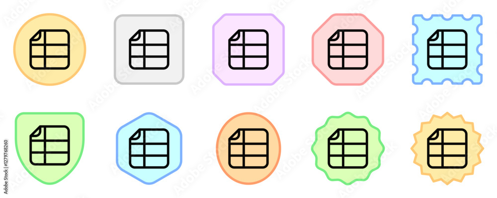 Editable vector spreadsheet file icon. Part of a big icon set family. Perfect for web and app interfaces, presentations, infographics, etc Editable vector spreadsheet file icon. Part of a big icon set family. Perfect for web and app interfaces, presentations, infographics, etc
