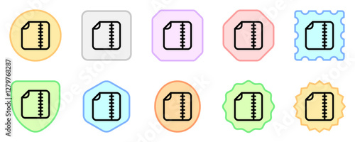 Editable vector archive compressed file icon. Part of a big icon set family. Perfect for web and app interfaces, presentations, infographics, etc