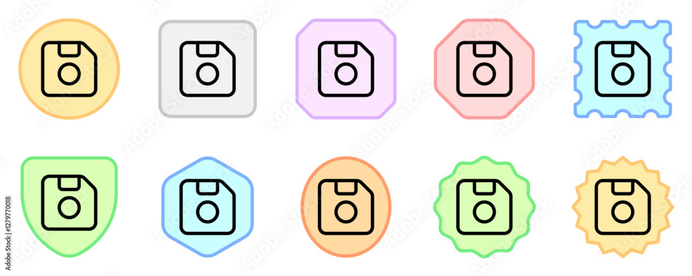 Editable vector save storage floppy disk icon. Part of a big icon set family. Perfect for web and app interfaces, presentations, infographics, etc