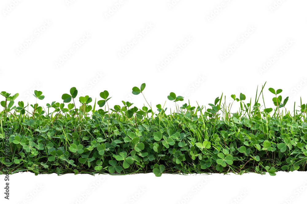 Obraz premium Lush Green Grass and Clover Field Perfect for Nature and Garden Themes