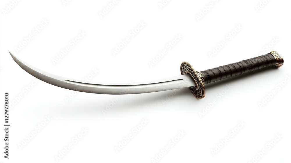 High-quality photo of a pirate’s curved cutlass sword isolated on a white background. A historically accurate, photorealistic depiction of a classic maritime weapon, often associated with swashbuckler High-quality photo of a pirate’s curved cutlass sword isolated on a white background. A historically accurate, photorealistic depiction of a classic maritime weapon, often associated with swashbuckler