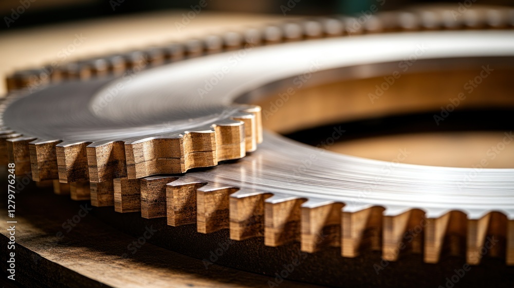 Precision Gears Workshop Machining Industry Closeup Precision Gears Workshop Machining Industry Closeup