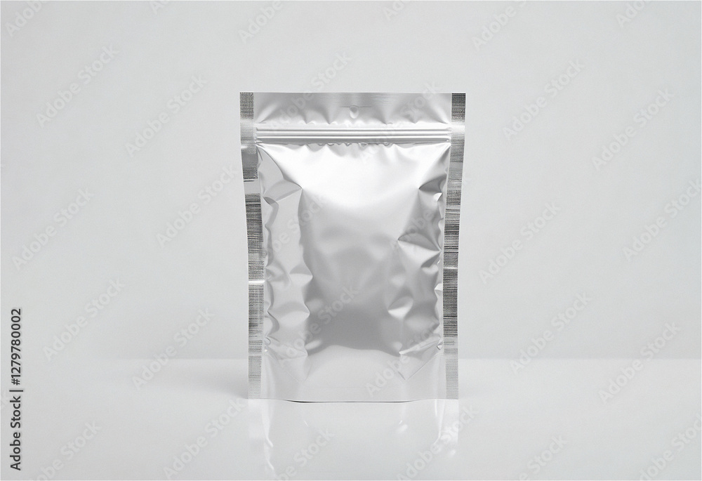 aluminum foil plastic sachet packaging mockup aluminum foil plastic sachet packaging mockup