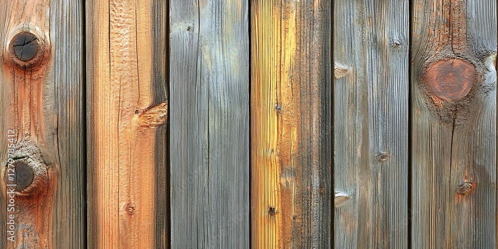 Naklejka premium Aged Wooden Plank Wall Texture (1)